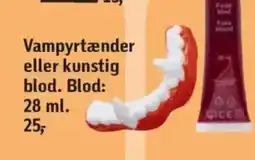 Føtex Vampyrtænder eller kunstig blod tilbud