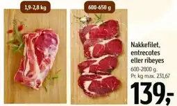 Føtex Nakkefilet, entrecotes eller ribeyes tilbud