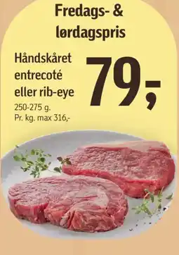 Føtex Håndskåret entrecoté eller rib-eye tilbud