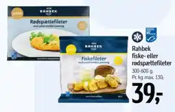 Føtex RAHBEK fiske- eller rødspættefileter tilbud