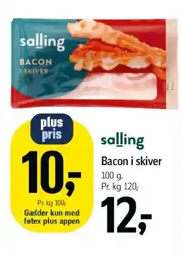 Føtex Salling Bacon i skiver tilbud
