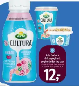 Føtex ARLA Cultura drikkeyoghurt, yoghurt eller top cup tilbud