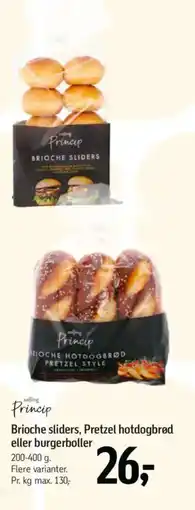 Føtex Brioche sliders, Pretzel hotdogbred eller burgerboller tilbud