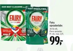 Føtex Fairy opvasketabs tilbud