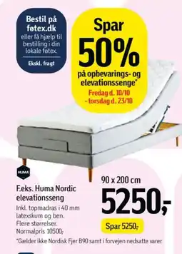 Føtex F.eks. Huma Nordic elevationsseng tilbud
