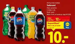 Lidl PEPSI/FAXE KONDI Sodavand tilbud