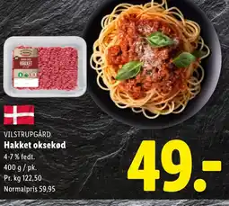 Lidl VILSTRUPGÅRD Hakket oksekød tilbud