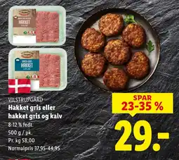 Lidl VILSTRUPGÅRD Hakket gris eller hakket gris og kalv tilbud