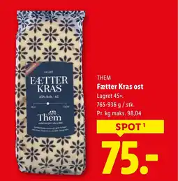 Lidl THEM Fætter Kras ost tilbud