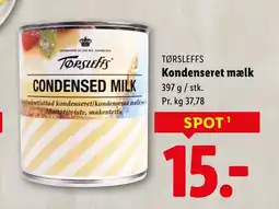 Lidl TØRSLEFFS Kondenseret mælk tilbud