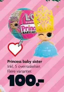 Fætter BR Princess baby sister, DKK 100 tilbud