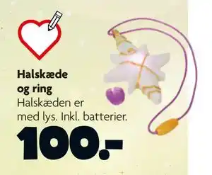 Fætter BR Halskæde og ring, DKK 100 tilbud