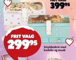 Fætter BR Smykkeskrin med kodelås og musik, DKK 299.95 tilbud