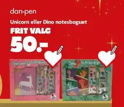 Fætter BR Unicorn eller Dino notesbogsæt, DKK 50 tilbud