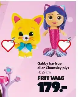 Fætter BR Gabby havfrue eller Chumsley plys, DKK 179 tilbud