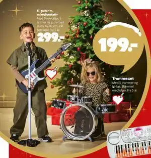 Fætter BR El-guitar m. mikrofonstativ, DKK 299 tilbud