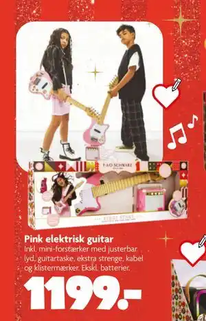 Fætter BR Pink elektrisk guitar, DKK 1199 tilbud