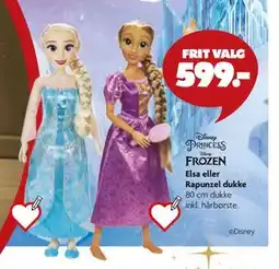 Fætter BR Elsa eller Rapunzel dukke, DKK 599 tilbud
