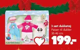 Fætter BR 3 sæt dukketøj, DKK 199 tilbud