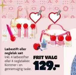 Fætter BR Læbestift eller neglelak sæt, DKK 129 tilbud