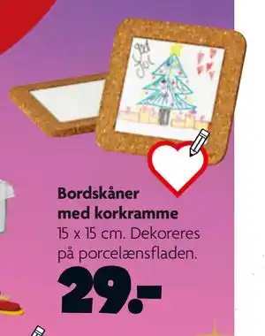 Fætter BR Bordskåner med korkramme, DKK 29 tilbud