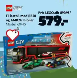 Fætter BR F1-lastbil med RB20 og AMR24 F1-biler, DKK 579 tilbud