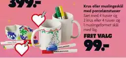 Fætter BR Krus eller muslingeskål med porcelænstusser, DKK 99 tilbud