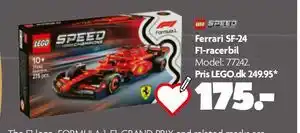 Fætter BR Ferrari SF-24 F1-racerbil, DKK 175 tilbud