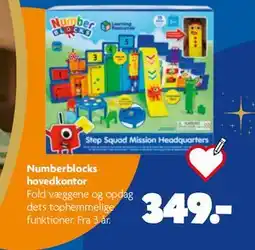 Fætter BR Numberblocks hovedkontor, DKK 349 tilbud