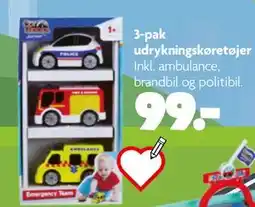 Fætter BR 3-pak udrykningskøretøjer, DKK 99 tilbud
