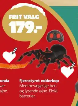 Fætter BR Fjernstyret edderkop, DKK 179 tilbud