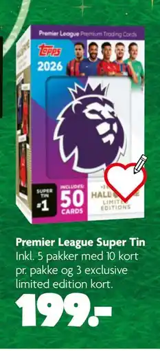 Fætter BR Premier League Super Tin, DKK 199 tilbud
