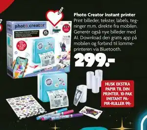 Fætter BR Photo Creator Instant printer, DKK 299 tilbud