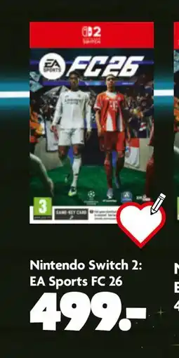 Fætter BR Nintendo Switch 2: EA Sports FC 26, DKK 499 tilbud