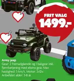 Fætter BR Army jeep, DKK 1499 tilbud