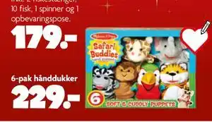 Fætter BR 6-pak hånddukker, DKK 229 tilbud