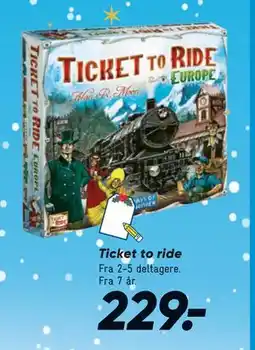 Bilka Ticket to ride, DKK 229 tilbud