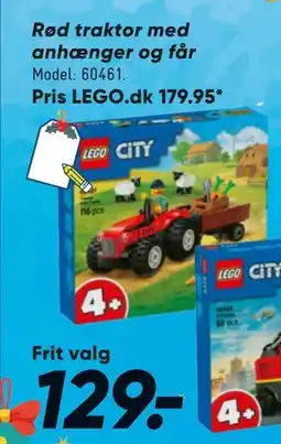 Bilka Rød traktor med anhænger og får, DKK 129 tilbud