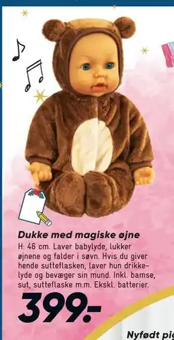Bilka Dukke med magiske øjne, DKK 399 tilbud