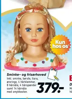 Bilka Sminke- og frisørhoved, DKK 379 tilbud