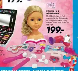 Bilka Sminke- og frisørhoved, DKK 199 tilbud