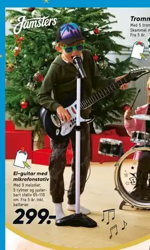 Bilka El-guitar med mikrofonstativ, DKK 299 tilbud