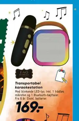 Bilka Transportabel karaokestation, DKK 169 tilbud
