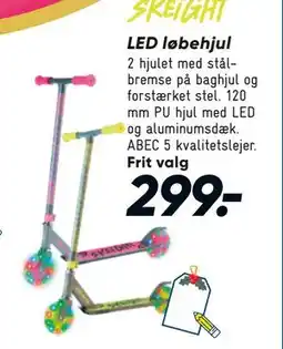 Bilka LED løbehjul, DKK 299 tilbud
