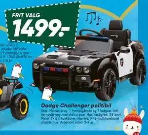 Bilka Dodge Challenger politibil, DKK 149 tilbud