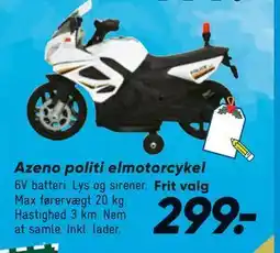 Bilka Azeno politi elmotorcykel, DKK 299 tilbud