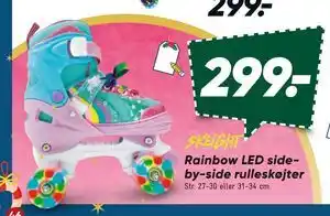 Bilka Rainbow LED sideby-side rulleskøjter, DKK 299 tilbud