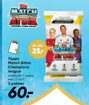 Bilka Topps Match Attax Champions league, DKK 60 tilbud