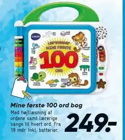 Bilka Mine første 100 ord bog, DKK 249 tilbud
