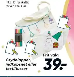 Bilka Grydelapper, indkøbsnet eller textiltusser, DKK 39 tilbud
